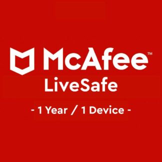 McAfee LiveSafe کلیدی لائسنس کی کلید 1 سال / 1 ڈیوائس