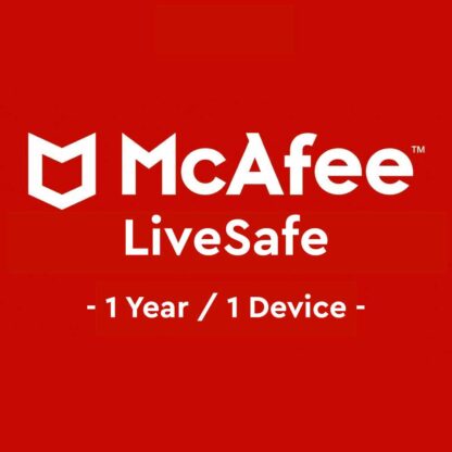 McAfee LiveSafe کلیدی لائسنس کی کلید 1 سال / 1 ڈیوائس