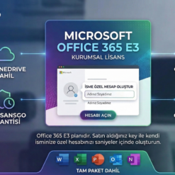 Microsoft Office 365 E3 Lisans - 1 TB OneDrive - Kendi İsminizle Açın